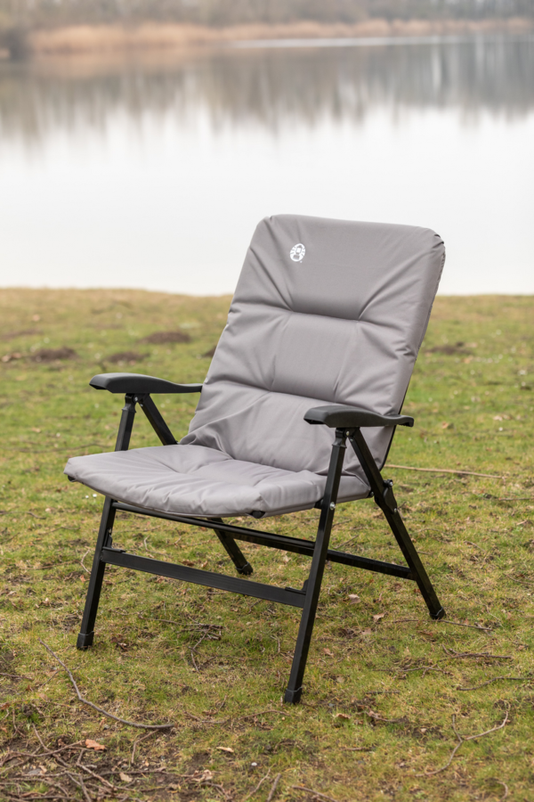 Coleman Recliner Chair set up outdoors.