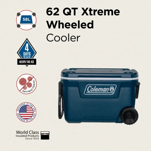 62Qt / 58,6L Xtreme™ Wheeled Cooler - Image 5