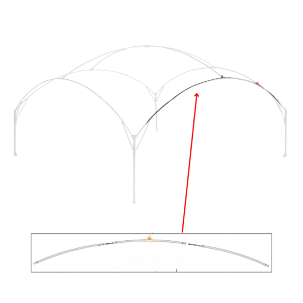Arch Roof Pole - Fastpitch Shelter L - Image 2